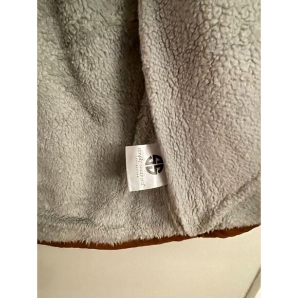 NWOT Simply Southern Womens Medium Herringbone Vest Red & Brown Quilted - Picture 4 of 7